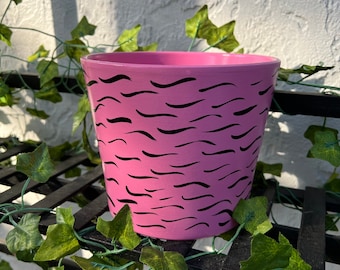 Cana - Terracotta Planter Pot, Planter with Drainage, Painted Terracotta Pot, Hand Painted Pot, Clay Pot, Ceramic Planter Pot