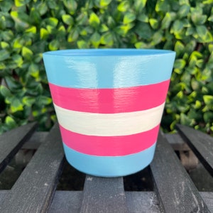 Terracotta Planter Pot, Planter with Drainage, Painted Terracotta Pot, Hand Painted Pot, Clay Pot, Ceramic Planter Pot