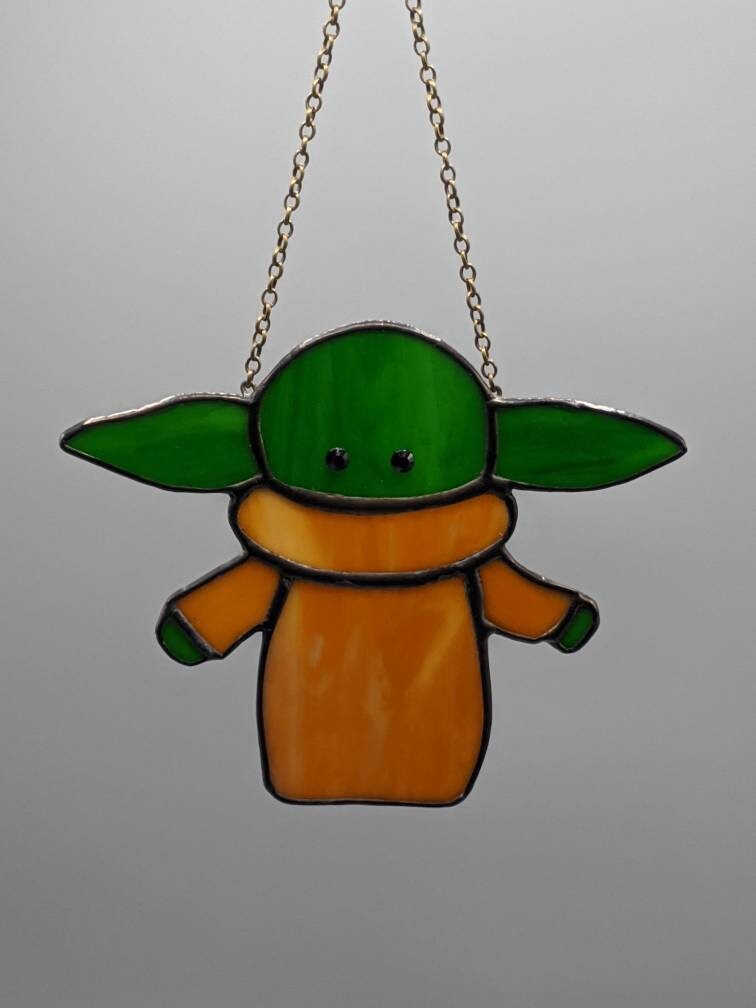 Baby Yoda Stain Glass Etsy