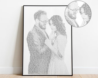 Wedding Song Lyrics from Photo, First Dance Song Lyrics Wall Art, Anniversary Gift for Husband, Christmas Gift for Wife