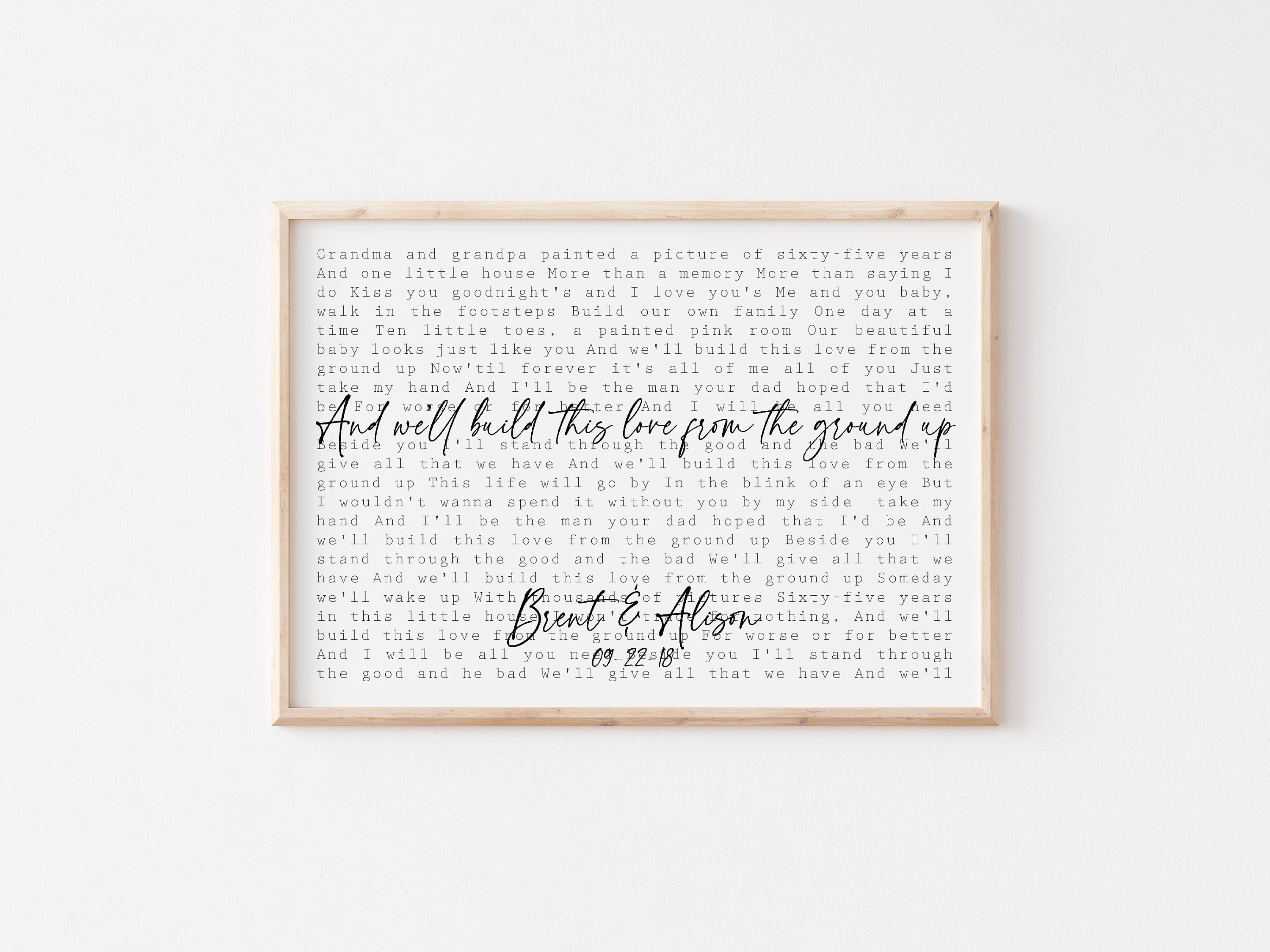 Custom Wedding Song Lyrics First Dance Song Anniversary Gift Etsy Canada