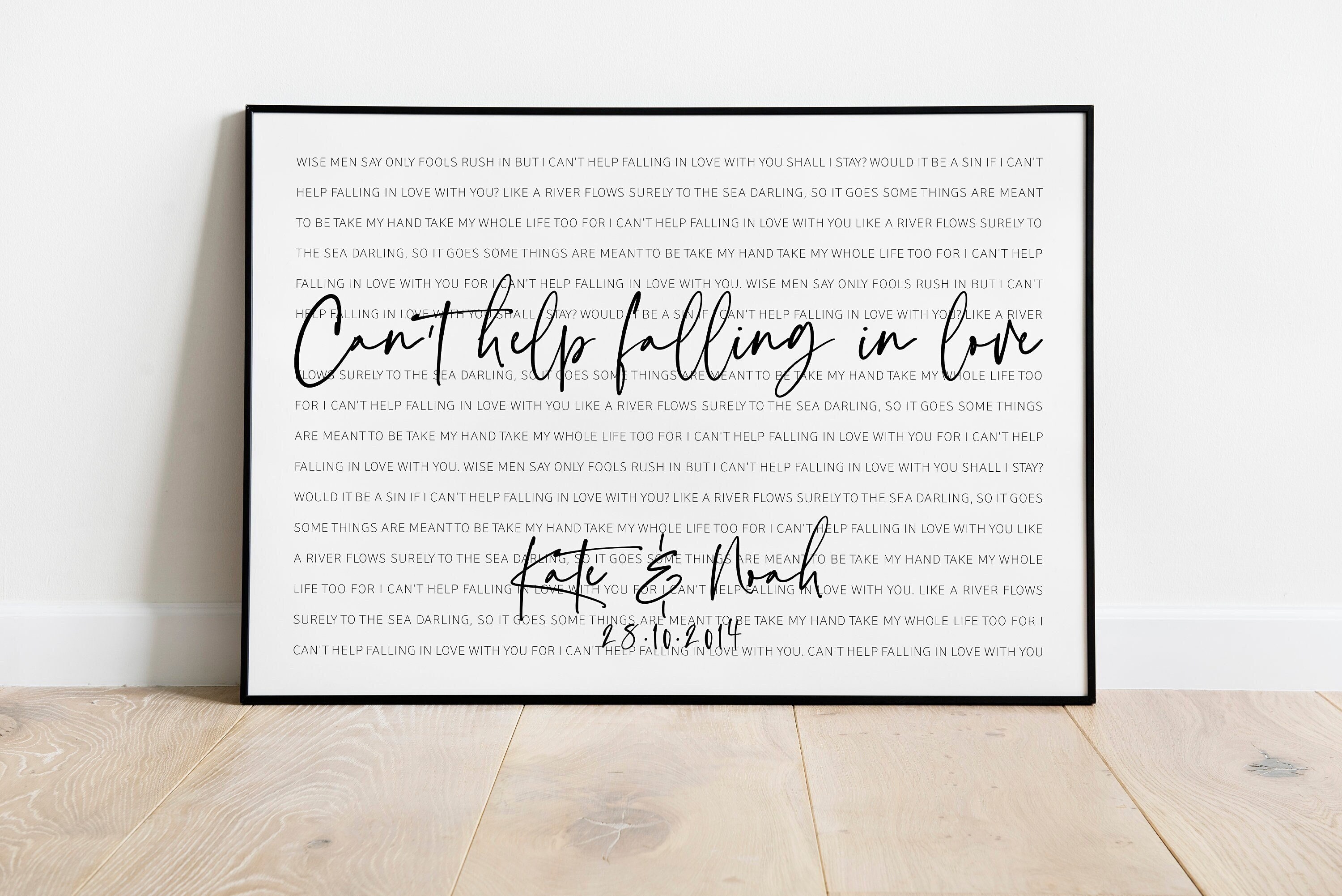 Custom Wedding Song Lyrics First Dance Song Anniversary Gift Etsy Canada