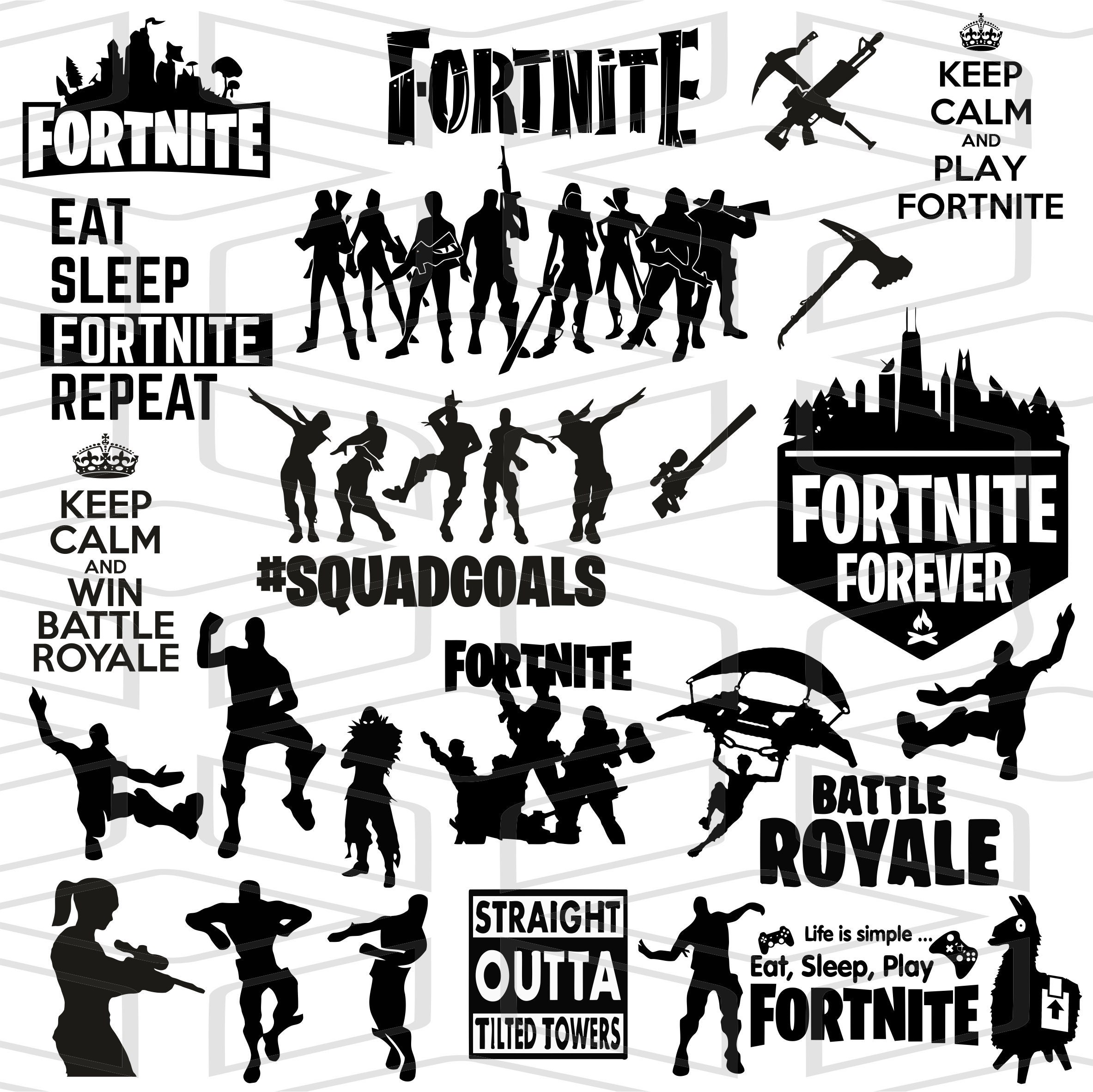 Fortnite Svg Png Files Set Cricut And Silhouette Vectors | My XXX Hot Girl