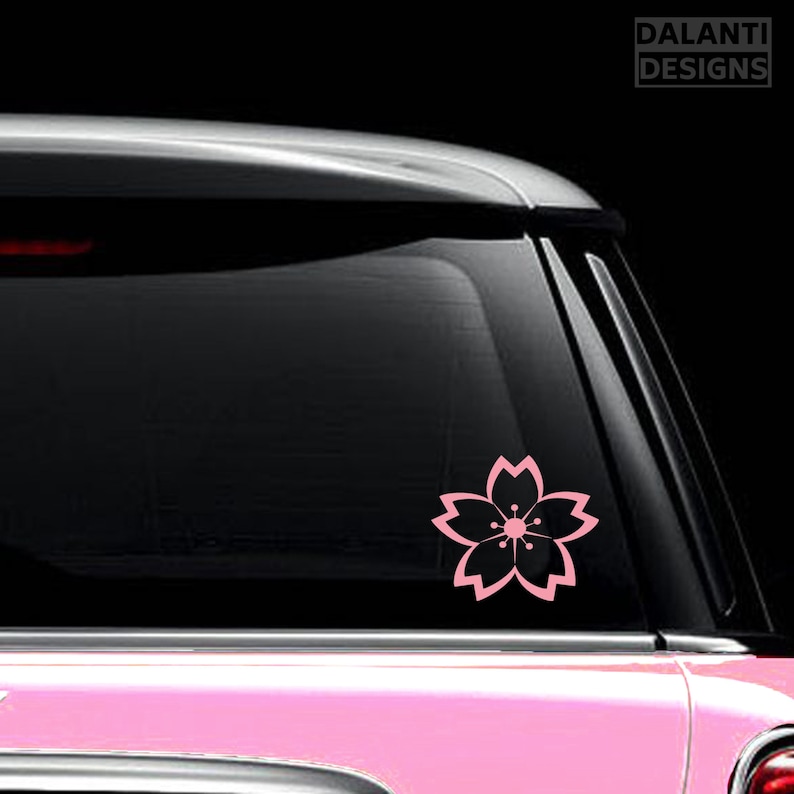 Blumen Aufkleber Fenster Auto Wandtattoo Dekoration Floral Sticker Farbe Kinder