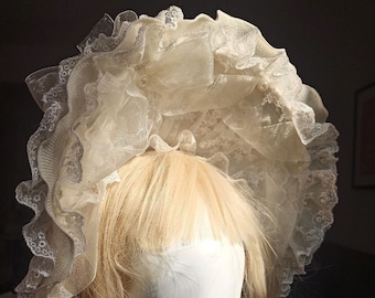 Misty In the Dawn Cream White Bonnet Hat Cosplay costume Personalization