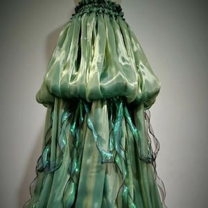Jellyfish Jade Green Dress Skirt Dual use Halloween Skirt Handmade Custom Personalize