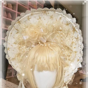 Stardust White Star Bonnet Hat Cosplay costume Personalization