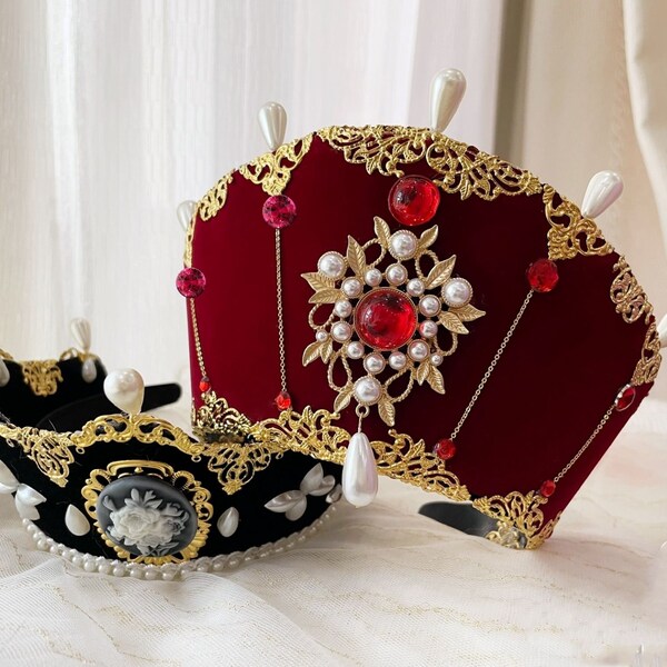 Tudor Crown Red Palace Crown Cosplay costume Personalization