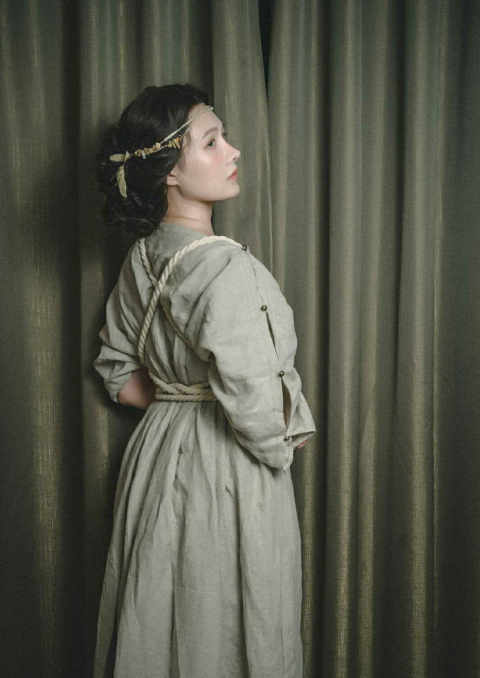 Ancient Roman Robe Dress Linen Greek Toga Handmade Custom B Etsy