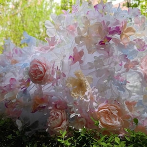 Spring Rose White Floral Hoopskirt Skirt Handmade Custom Personalize
