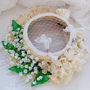 Lily Of The Valley Floral Straw Hat Cosplay costume Personalization