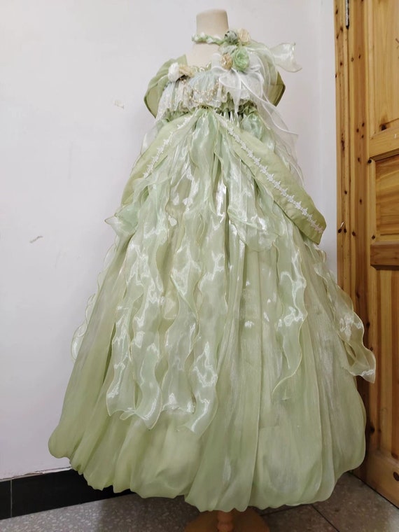 Jellyfish Green Dress/Trailing Tendrils/Halloween Skirt Handmade Custom Personalize Jellyfish Green Dress/Trailing Tendrils/Halloween Skirt Handmade Custom Personalize