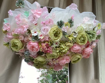 Spring Blossoms Pink Floral Hoopskirt Skirt Handmade Custom Personalize