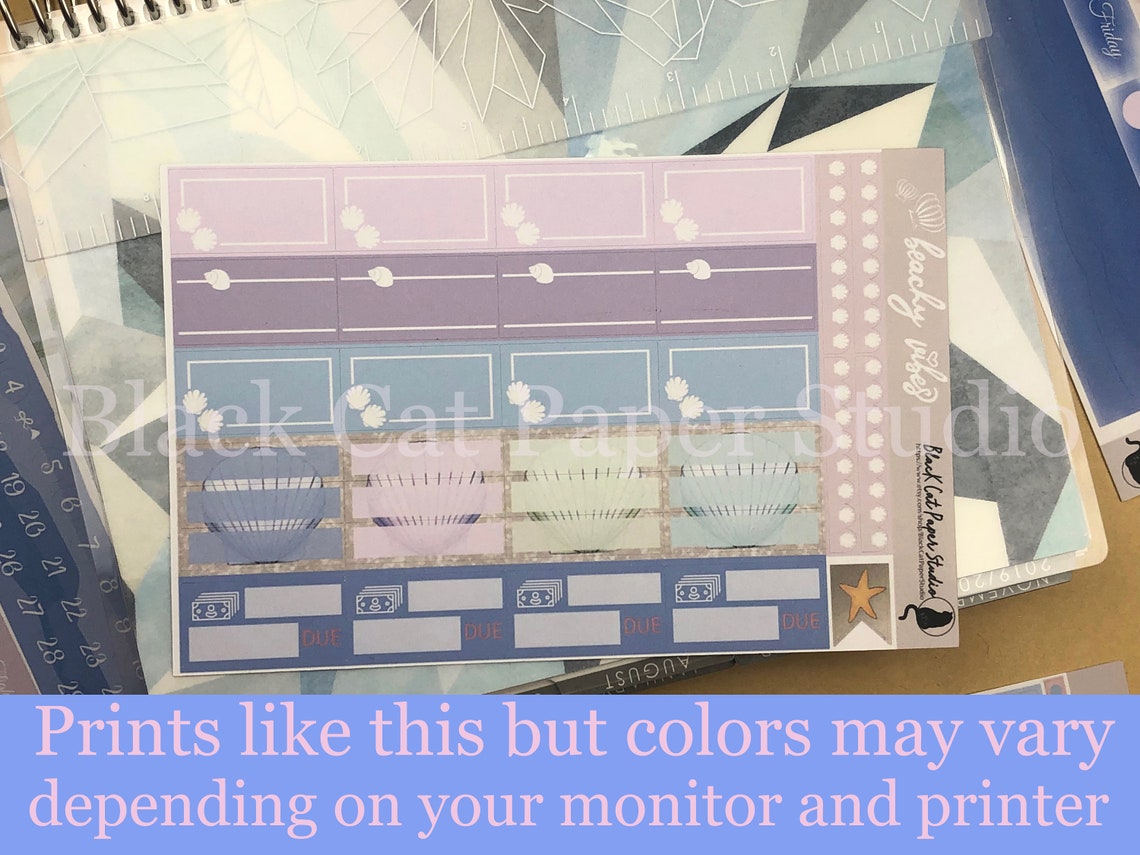 Printable Weekly Kit // Printable PDF // Cut Line Files // Instant ...