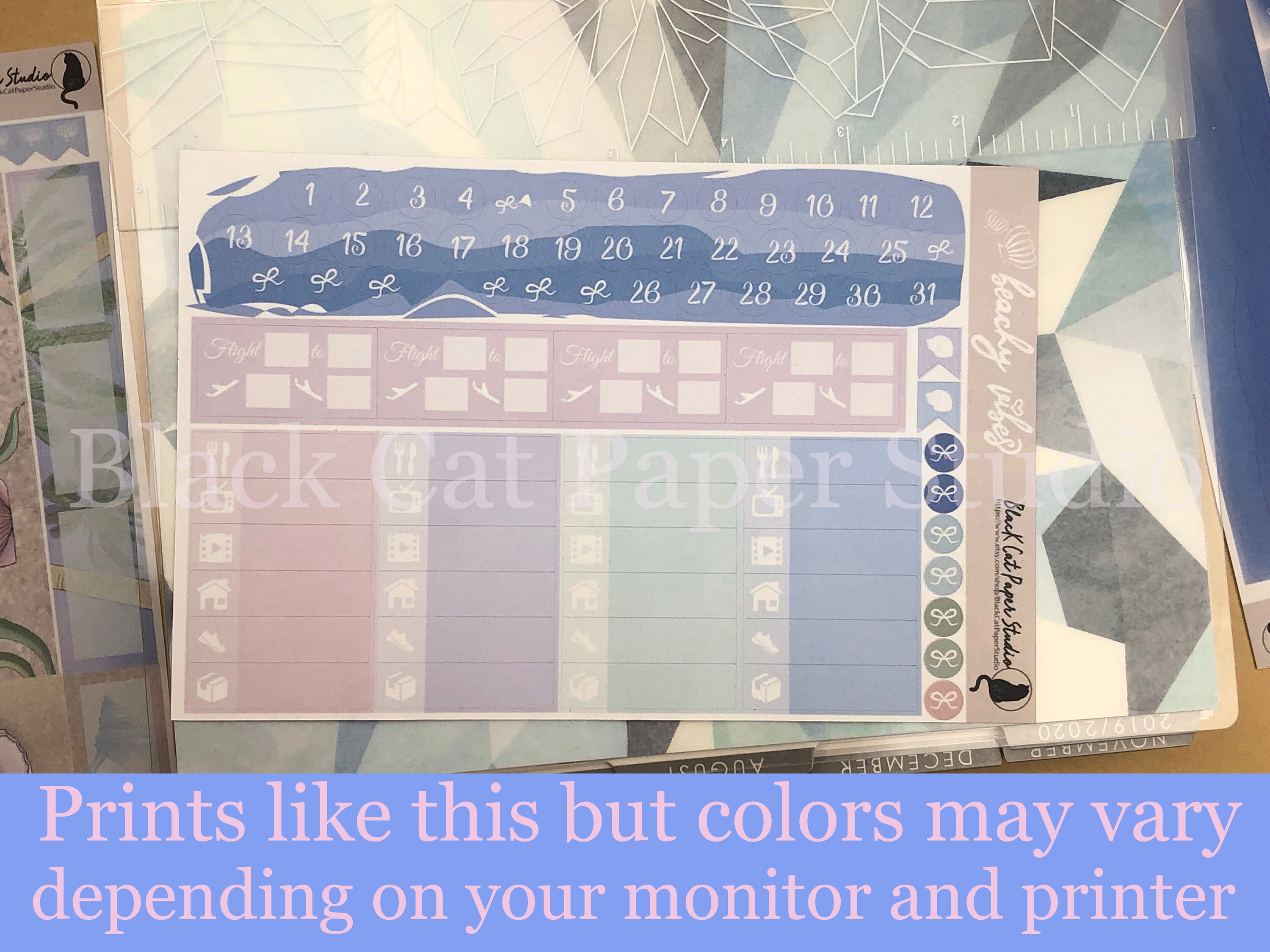 Printable Weekly Kit // Printable PDF // Cut Line Files // Instant ...