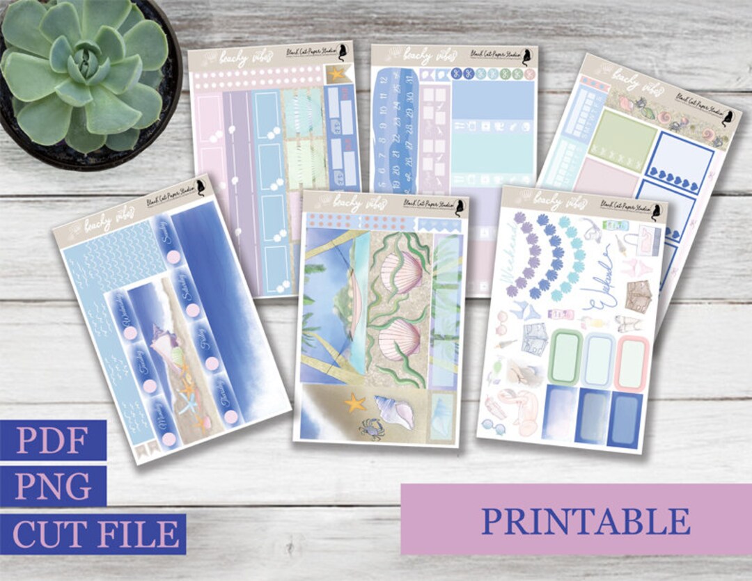 Printable Weekly Kit // Printable PDF // Cut Line Files // Instant ...