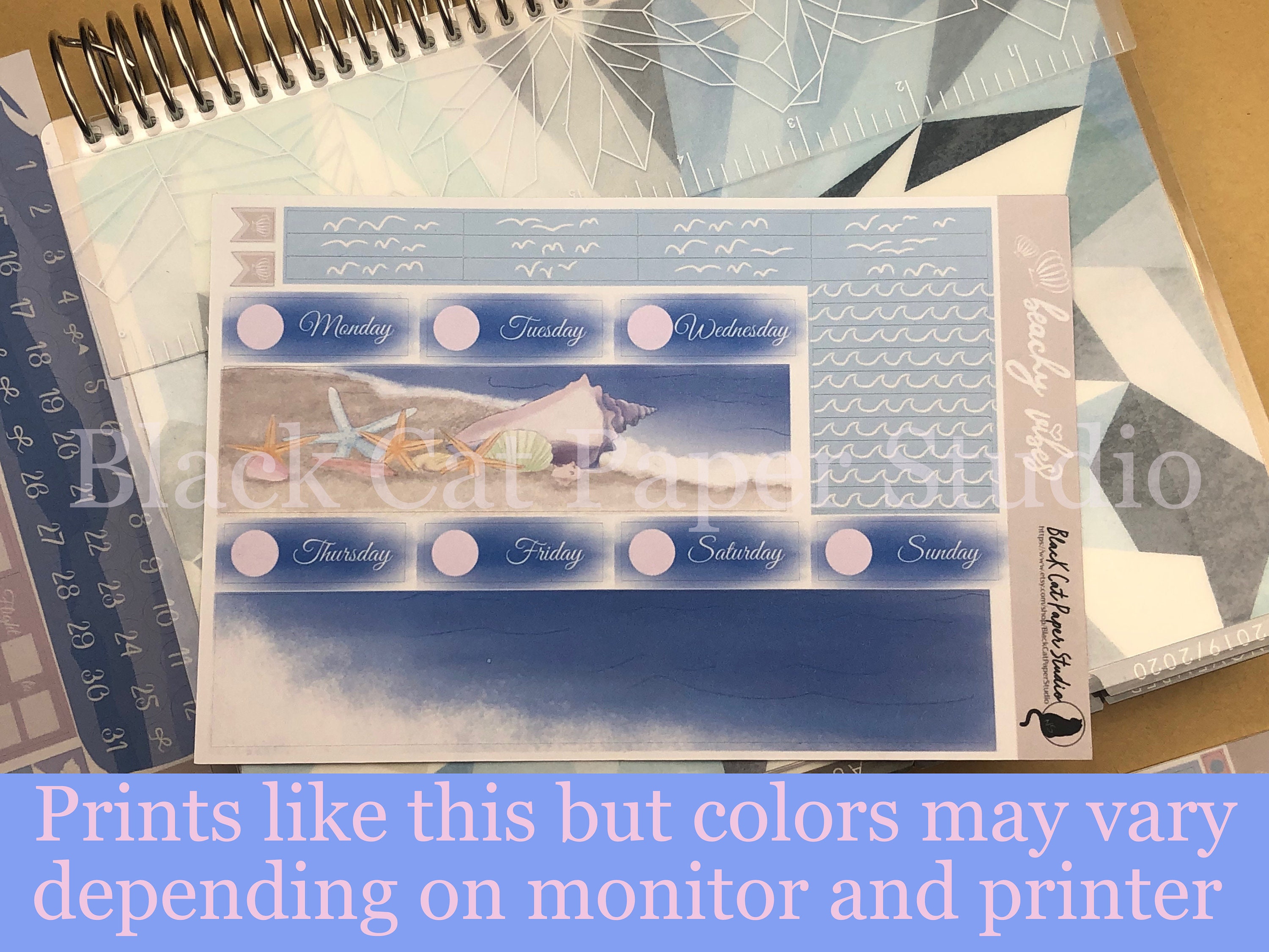 Printable Weekly Kit // Printable PDF // Cut Line Files // Instant ...