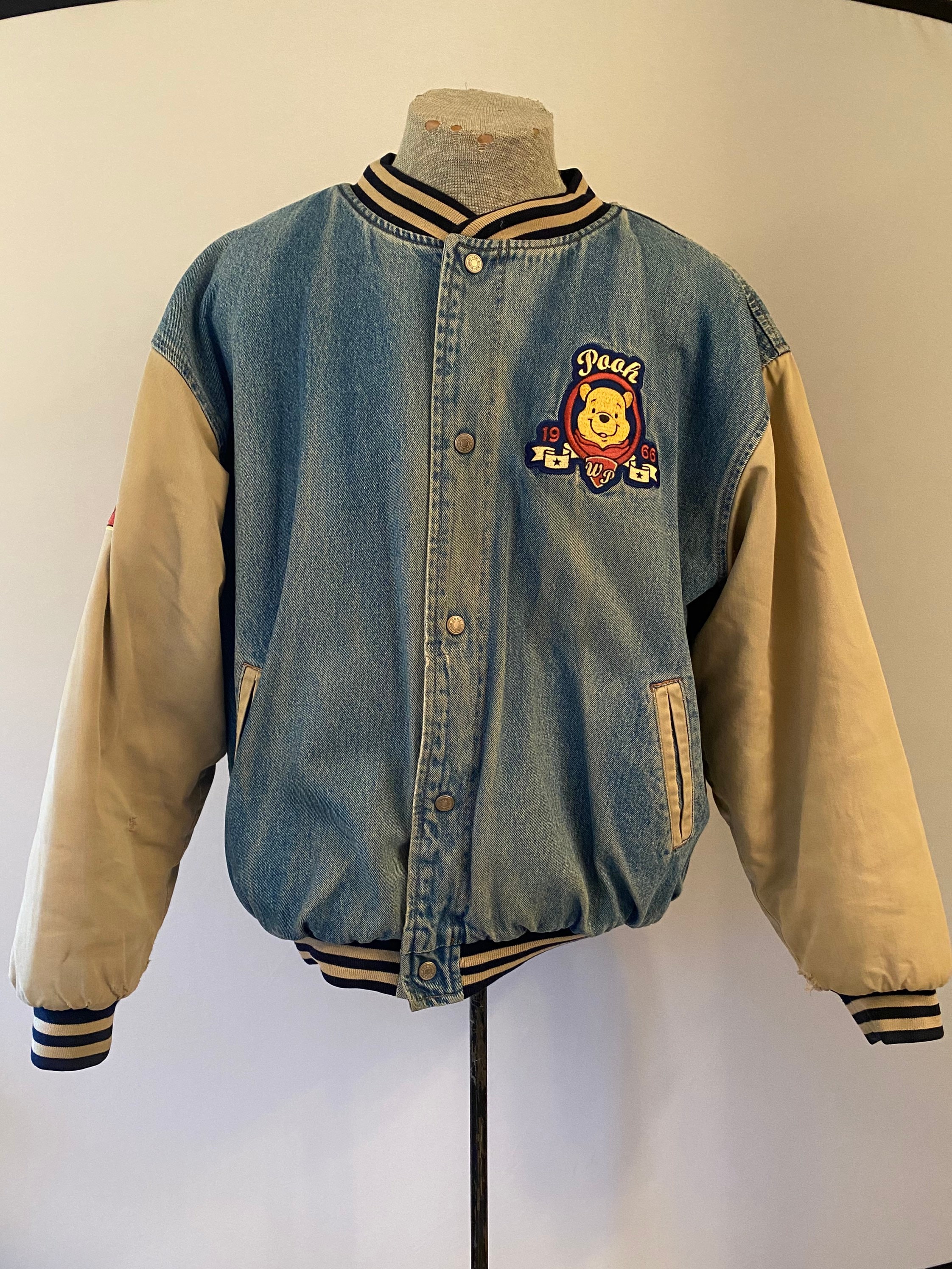 Vintage 1990s Winnie the Pooh Disney Bomber Jacket. Sz Large Etsy