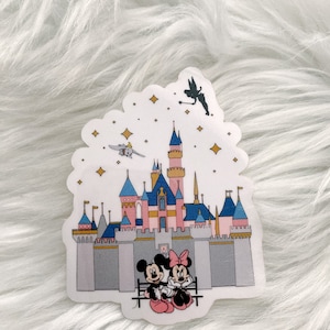 Sleeping Beauty&#39;s Castle with Mickey Mouse and Minnie Mouse Sticker