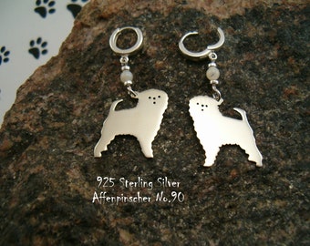 AFFENPINSCHER Earrings * sterling silver * for dog lover * dog breed earrings * gift for her * handmade clips * jewelry dog * for friend