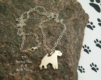 Ketting Terrier Welsh ketting voor haar verjaardag ketting cadeau hanger zilver 925 voor vrienden van hondenras ketting zilver