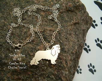 Necklace Cavalier King Spaniel necklace for her for birthday gift necklace dog sterling silver 925 dog for friends pendant trendy pet