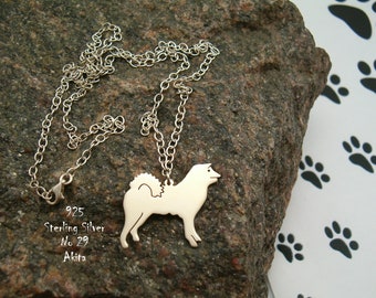 Necklace Akita necklace for her for birthday gift necklace pendant dog sterling silver 925 dog for friends pendant trendy handmade