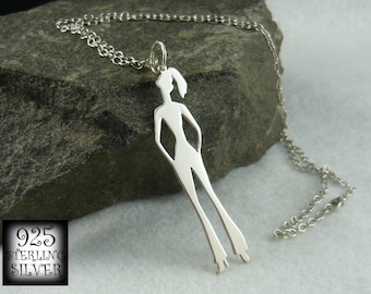 Pendant woman * hand made jewelry * Silver Ag 925 * silver pendant * necklace with model * for birthday * jewelry for her * maiden