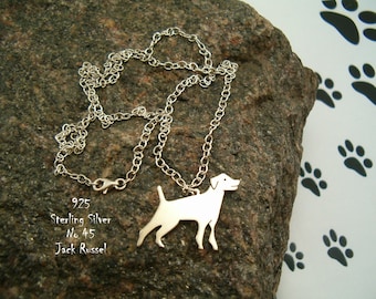 Collana Jack Russell collana per il suo compleanno collana regalo ciondolo cane argento 925 per gli amici di razza canina collana argento