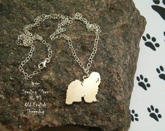 Necklace Old English Sheepdog,necklace for her,for birthday,gift necklace,pendant dog,sterling silver 925,for friends, pendant trendy,pet