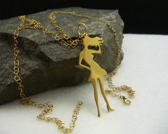 Pendant Woman * Ag 925 Silver Silver * 18K Gold Plated Silver Chain * 18K Gold Gold Plated Silver Chain * Birthday * Jewelry for Her * Miss