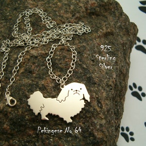 Necklace Pekingese necklace for her for birthday gift necklace pendant dog sterling silver 925 dog for friends pendant trendy handmade