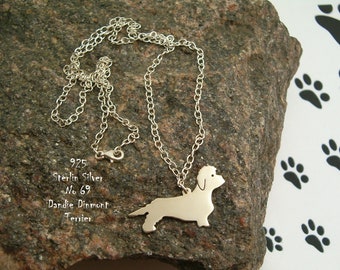 Halskette Dandie Dinmont Terrier,Hunderasse,Halskette für sie,für Geburtstag,Geschenk Halskette,Anhänger,Sterling Silber,für Freunde,Tier