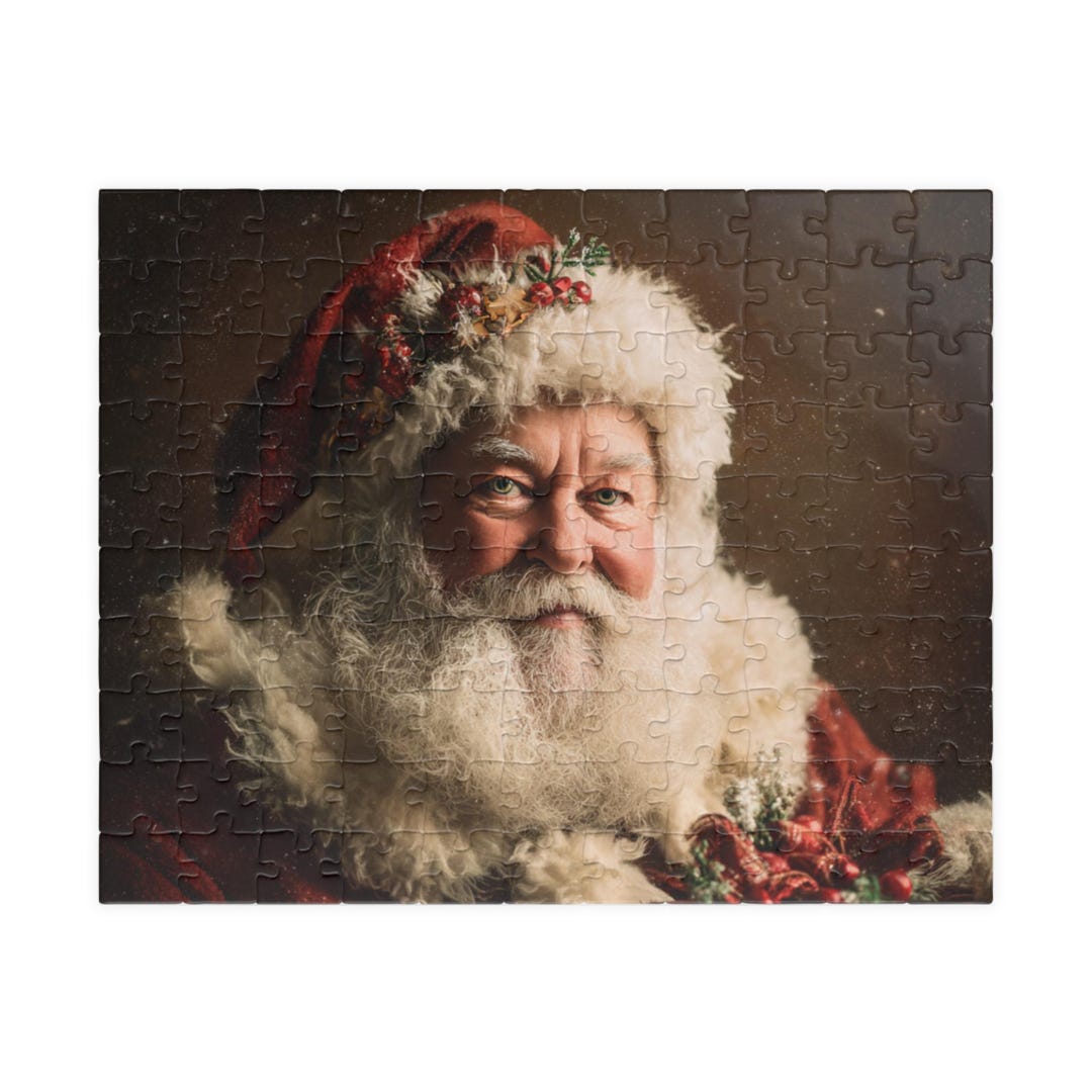 Vintage Santa Claus Puzzle Christmas Jigsaw Puzzle 110 Pieces Etsy