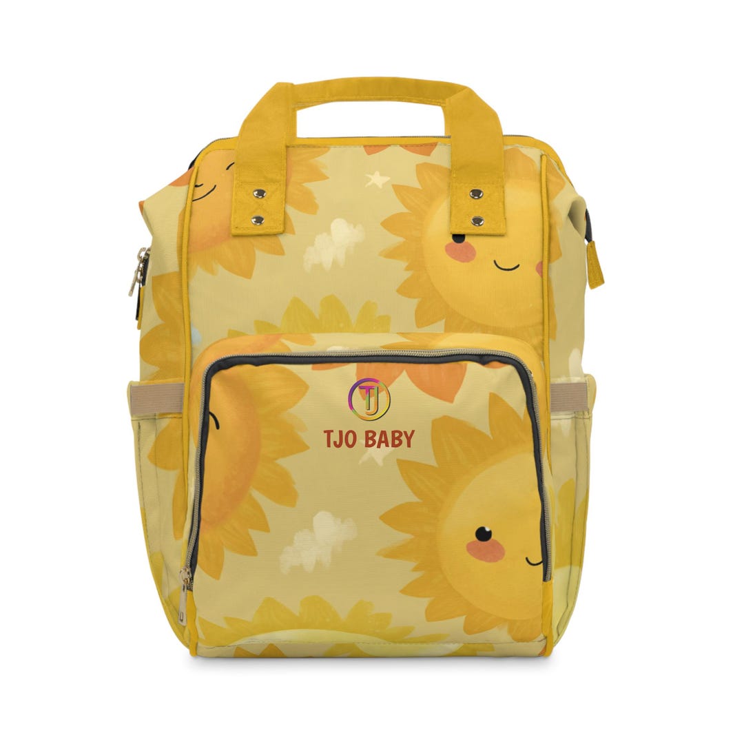 Diaper Backpack, Yellow Sunshine, Baby Shower Gift, Nursery  display picture 1