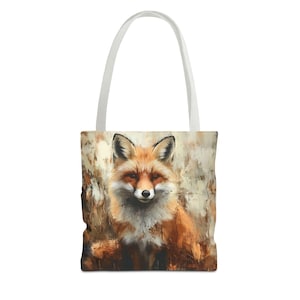 Fox Tote Bag - Beautiful Fox Design, Animal Lover Gift, Nature Inspired Bag, Wildlife Print, Eco-Friendly Shoulder Bag, Fox Lover Gift