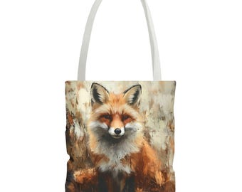 Fox Art Print Tote Bag – Wildlife Lover Gift