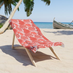 Beach Towel - Red Leaves