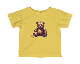 T-shirt van fijne jersey voor baby's - Teddybeer