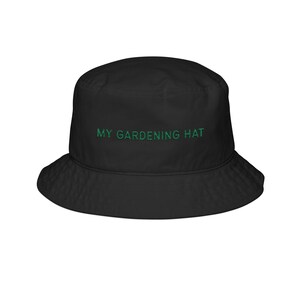 Embroidered Bucket Hat, My Gardening Hat, Sun Protection Cap, Floral ...