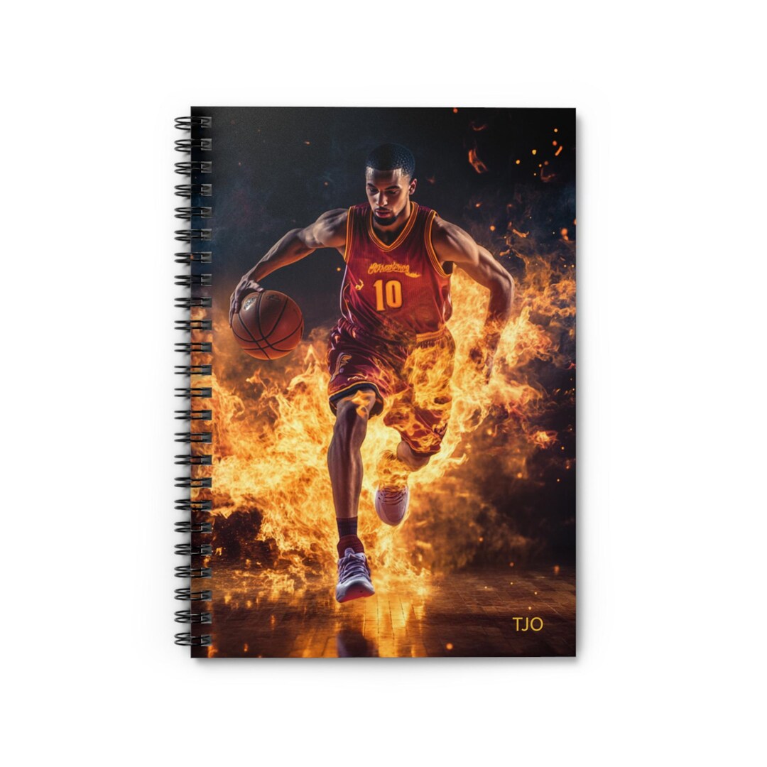 Basketball Design Spiral Notebook: Sports Fan Ruled Line Journal - Etsy