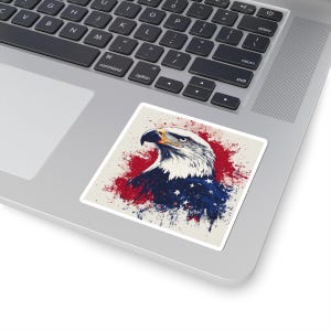 USA Flag Stickers: Patriotic Red White Blue Decals - 4th of July