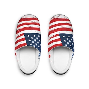 American Flag Slippers: Patriotic Men&#39;s House Shoes