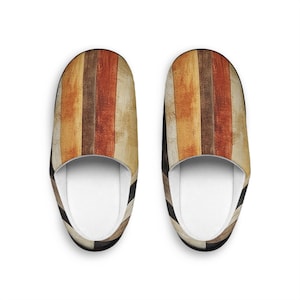 Cozy Men&#39;s Indoor Slippers, Earthy Tones, Comfortable House Shoes, Rustic Decor Slippers, Unique Gift for Him, Holiday Slippers