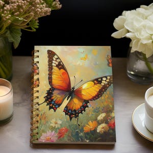 Spiral Notebook - Ruled Line - Butterfly Garden