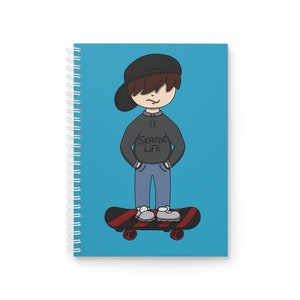 Spiral Notebook featuring Grunge on his skateboard