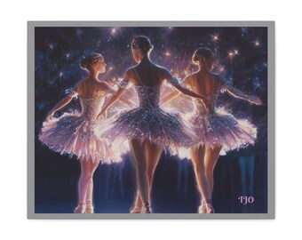 Canvas Balletrepetitie: elegante ballerinakunst, decor dansstudio