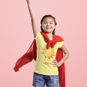 Kids T-Shirt, Happy Design - Children&#39;s Tee, Kid&#39;s Shirt, Fun Graphic Top, Youth Apparel, Bright Colorful Clothing