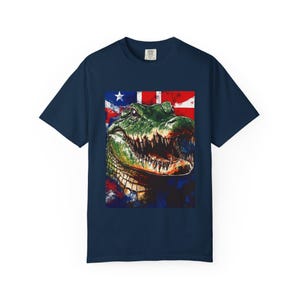 Menacing Crocodile T-Shirt: Alligator Graphic Print, Unisex Cotton Tee