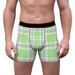 Men&#39;s Boxer Briefs (AOP) - Green Check
